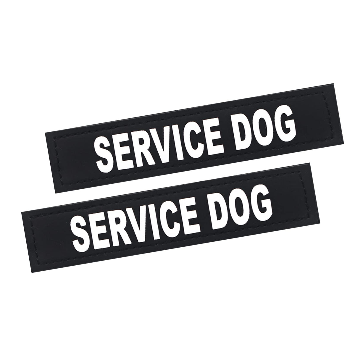 Patch HANWER CHIEN DE SERVICE sur harnais noir, meilleure visibilité lors des sorties.