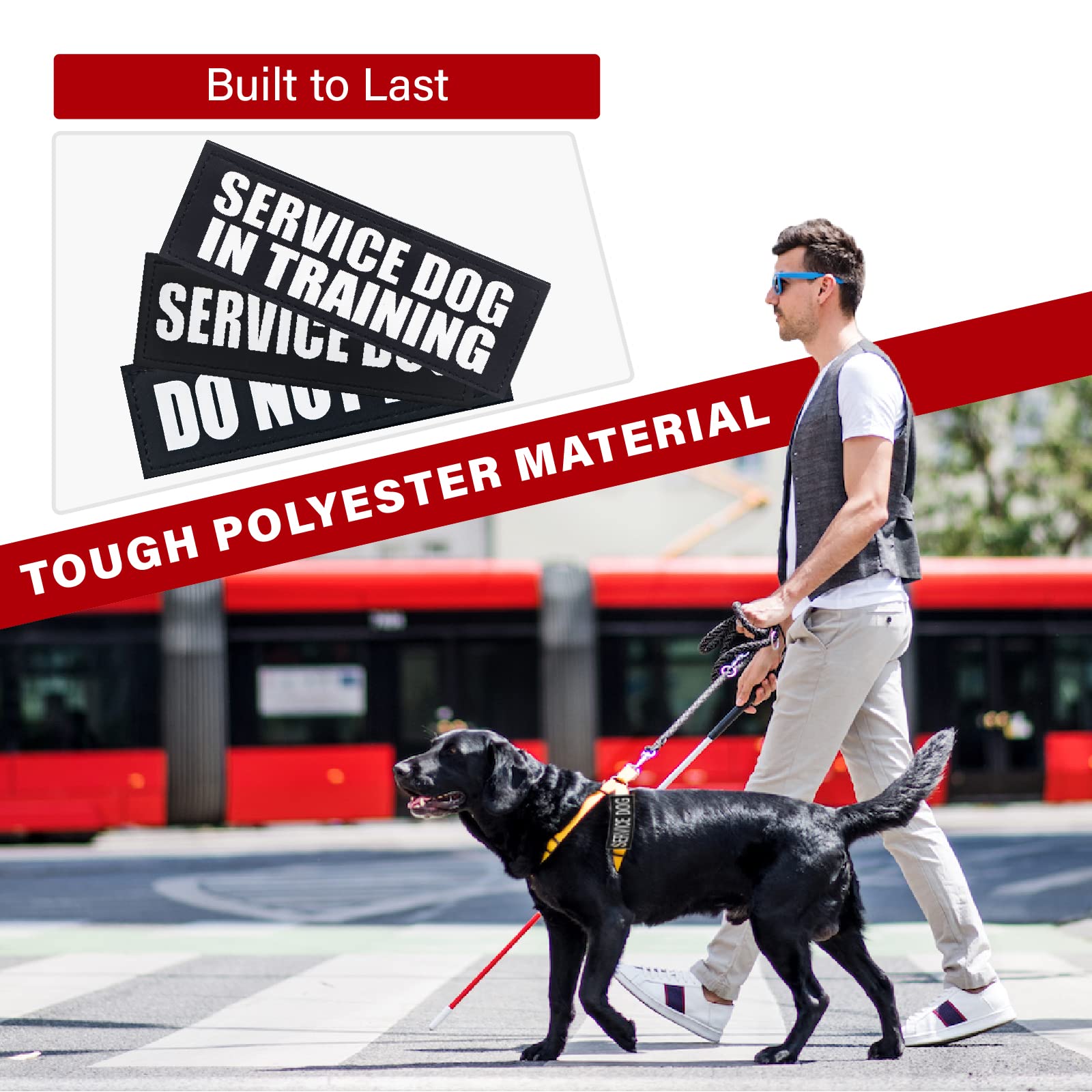 Patch Service Chien en formation HANWER imprimé, visibilité claire lors des entraînements.