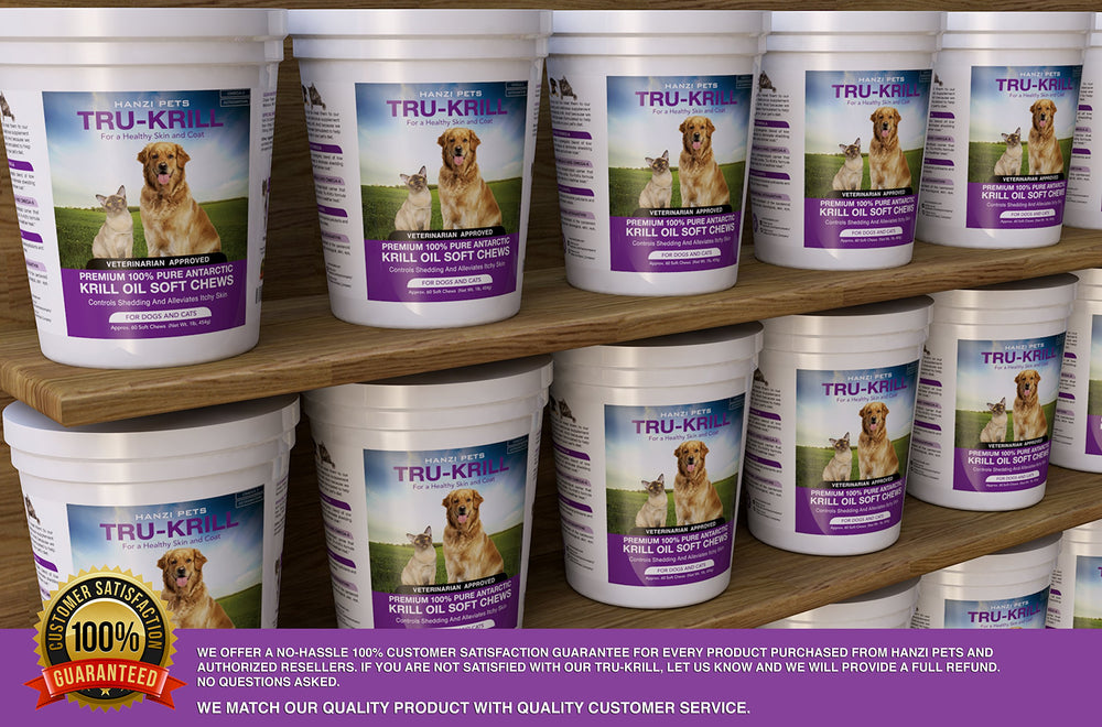 Hanzi Pets fabriqué aux États-Unis - produit conforme cGMP et traçabilité assurée.
