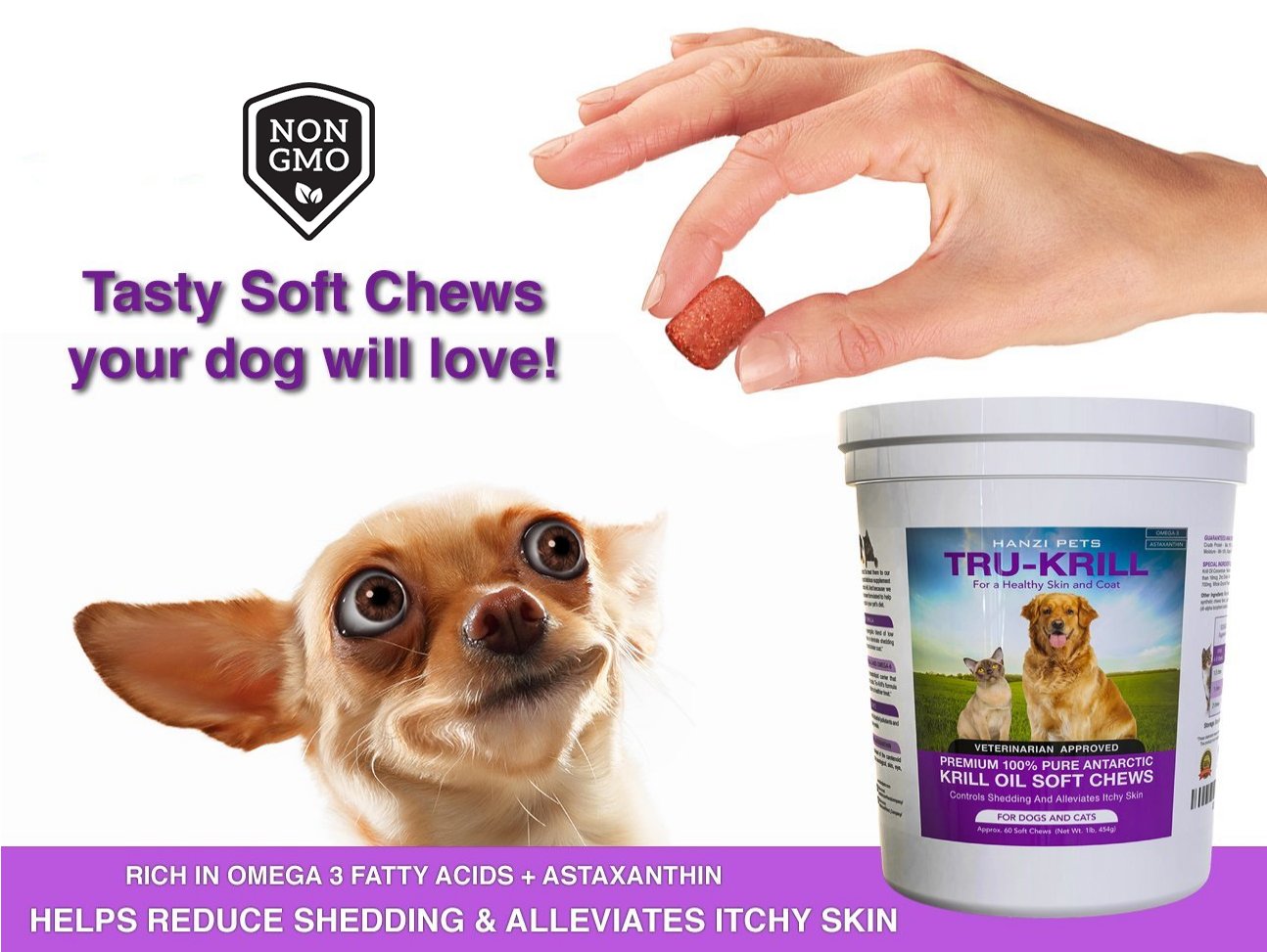 Hanzi Pets vitamine E ajoutée - soutien musculaire, circulatoire et récupération.