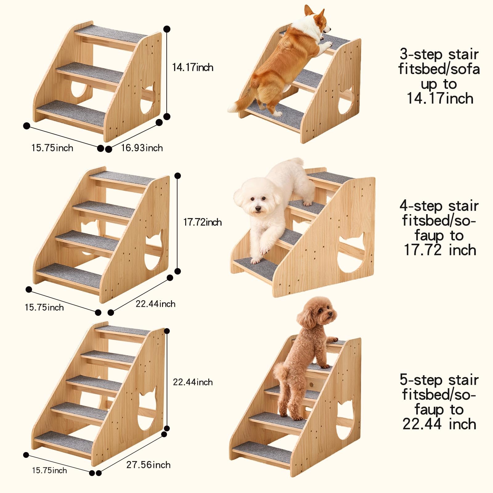 Surface antidérapante HaoCpetslian pour aider votre chien à monter en sécurité.