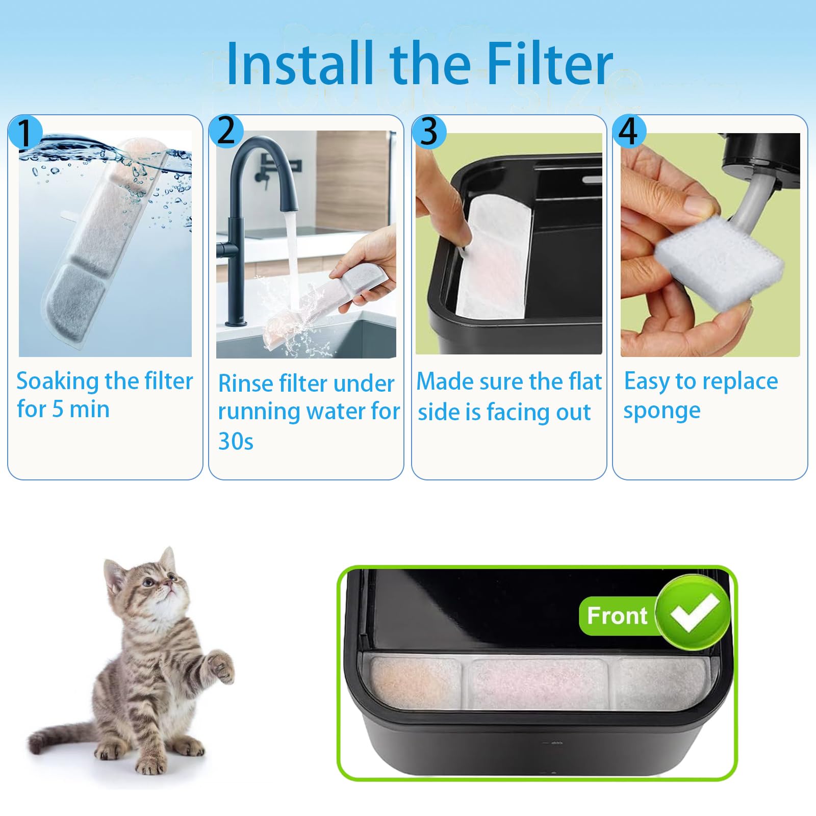 Haodlay filtration 5 niveaux DownyPaws DPWFP6, réduction des odeurs.