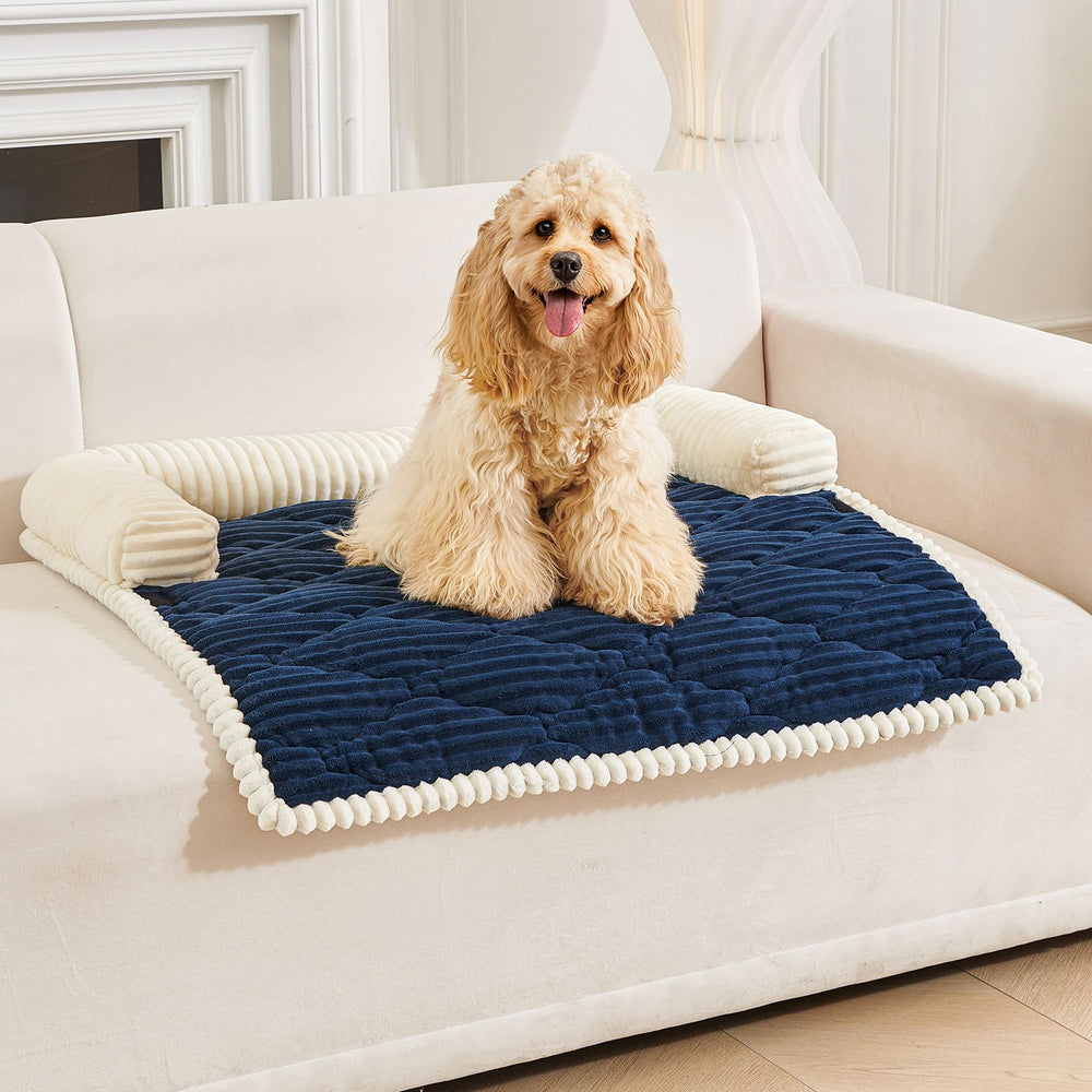 HAOMAIJIA couchage chien grand bleu nuit, confort velouté et soutien.