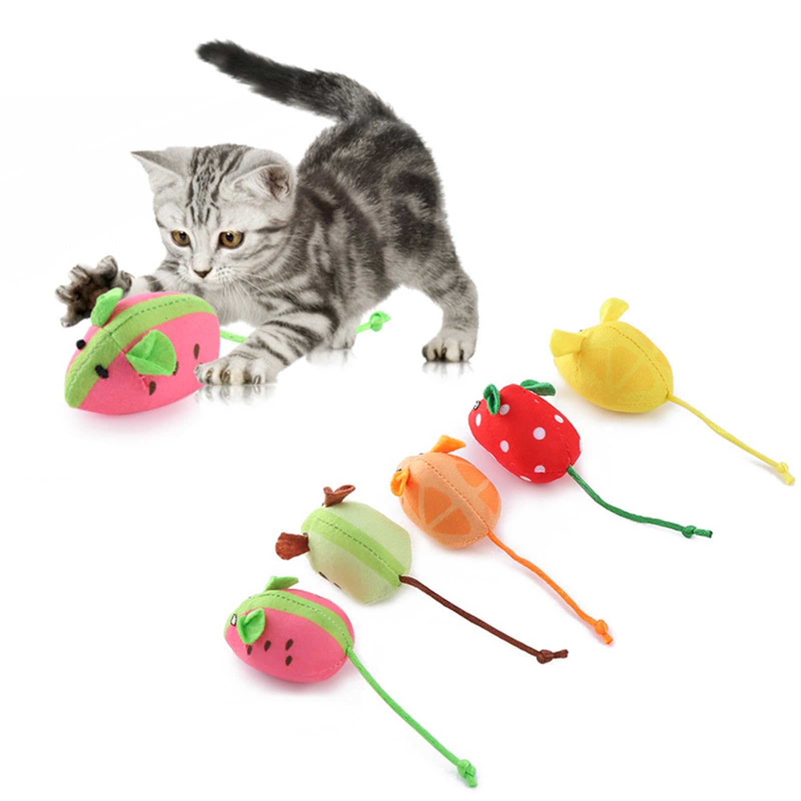 Haourlife Souris fraise : couleur vive pour attirer et encourager le jeu.
