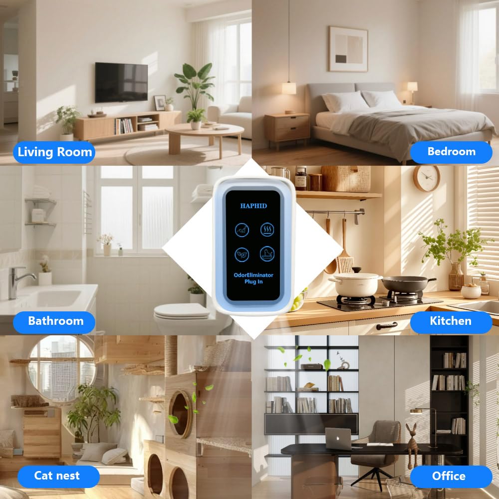 Désodorisant HAPHID pour litière chat, cadeau pratique pour famille et bureau.