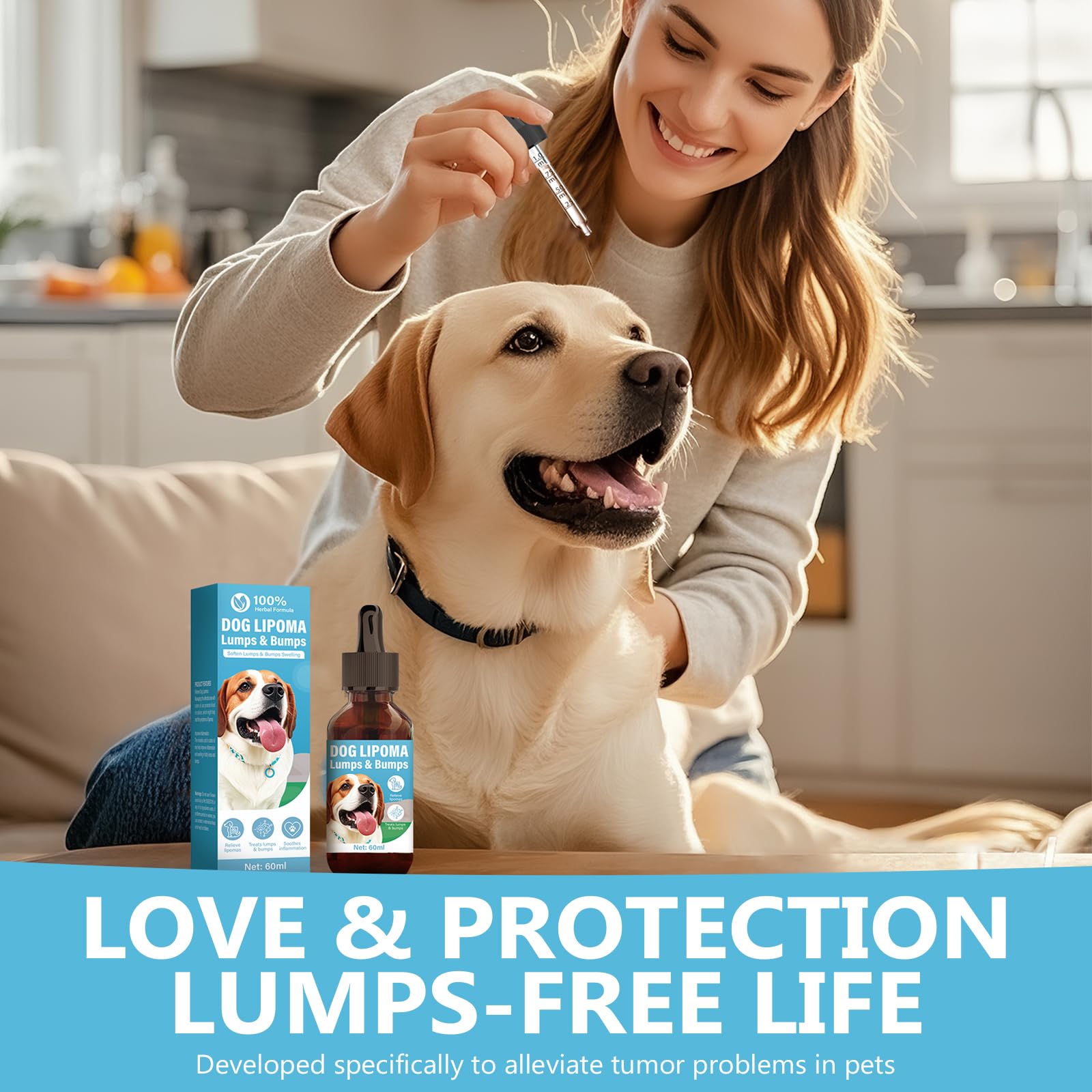 HAPIPET Guard – application pratique sur chien pour apaiser lipomes avec douceur.