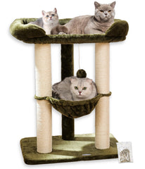 Happi N Pets arbre-chat 28-pouces: vue fenêtre et espace repos