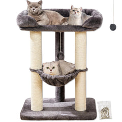 Happi N Pets arbre à chat 28 pouces, vue générale, stabilité fiable
