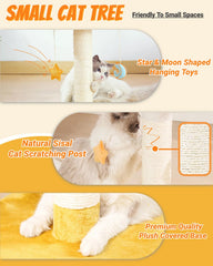 Happi N Pets Arbre chat nuage base large et stable pour sécurité.