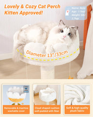 Happi N Pets Arbre chat nuage with jouets étoiles et lune pour amusement.