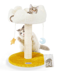 Happi N Pets Arbre chat nuage avec perchoir confortable pour chaton et chat.