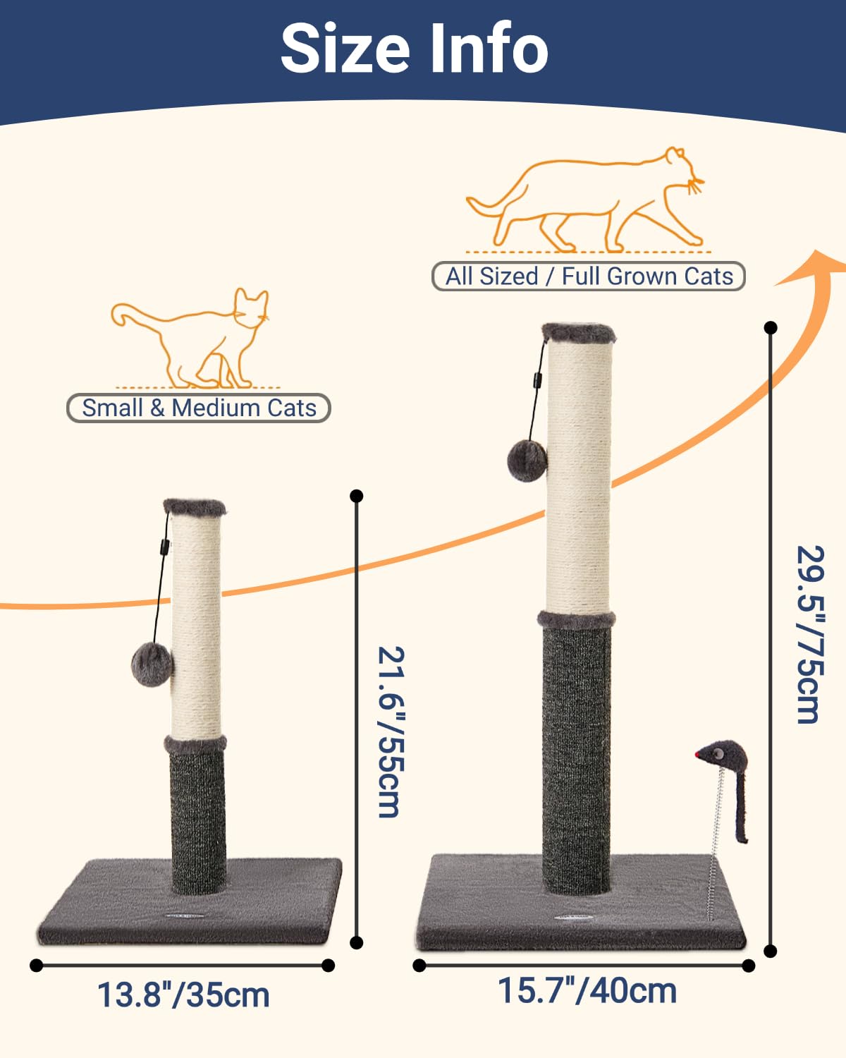 Base en bois robuste assure la stabilité du poste Happi N Pets