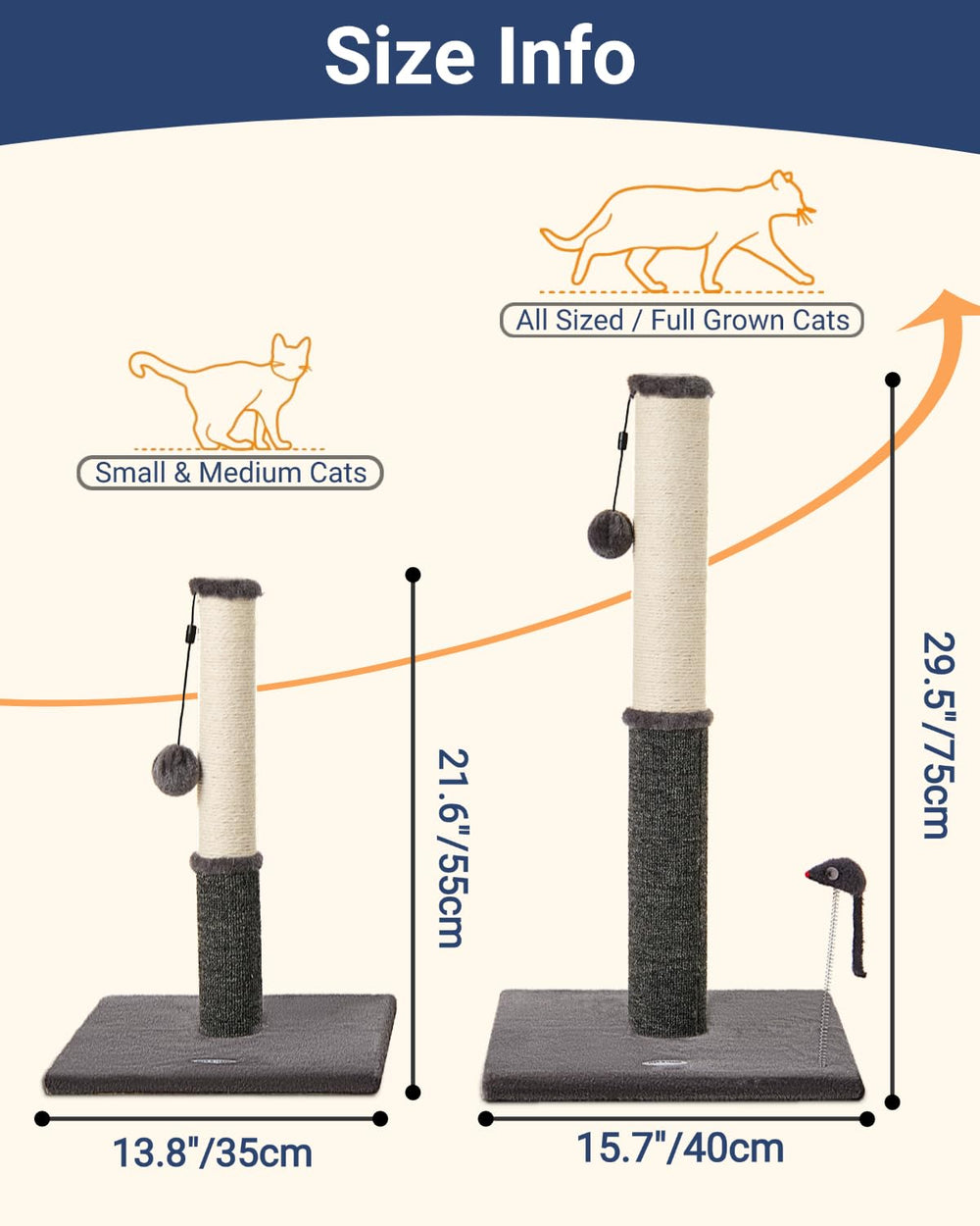 Base en bois robuste assure la stabilité du poste Happi N Pets