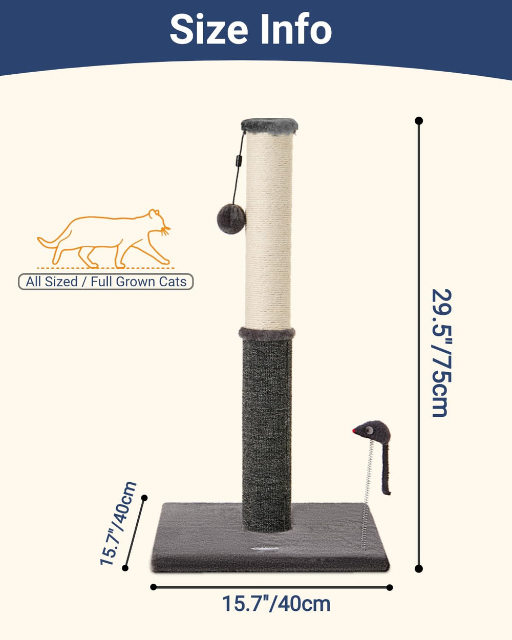 Base large et stable Happi N Pets assure une stabilité lors des jeux.