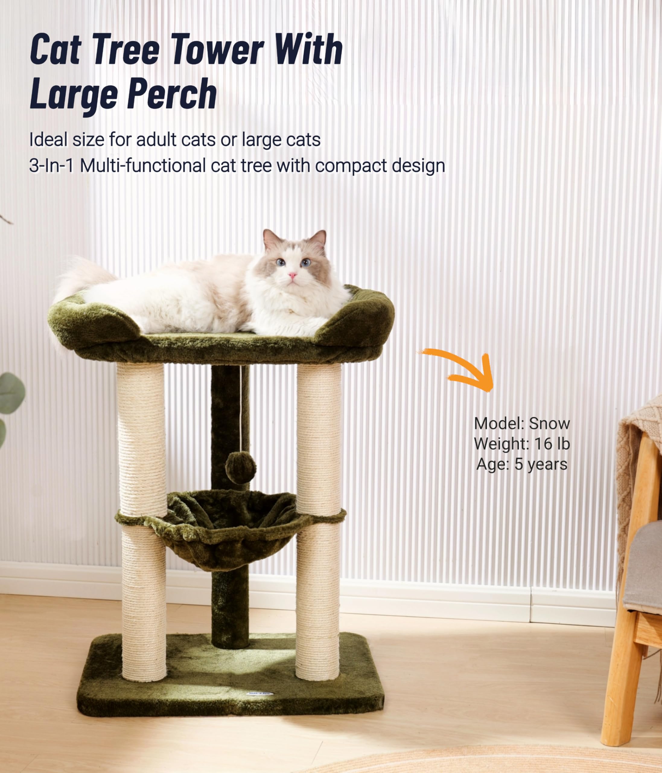 Happi N Pets grand-lit-pour-chats-gros: confort et espace pour se coucher