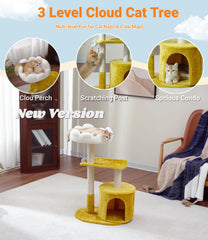 Happi N Pets lit-chat cosy repose, parfait pour les siestes confortables.