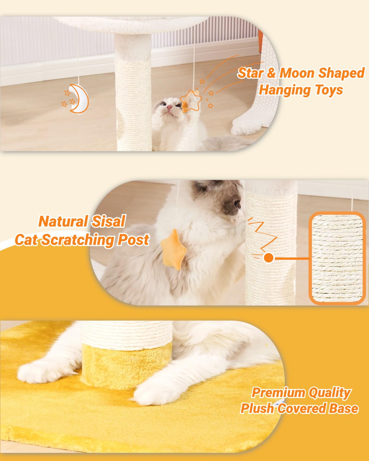 Happi N Pets pendants-etoiles-lune: aire de jeu stimulante et amusante.
