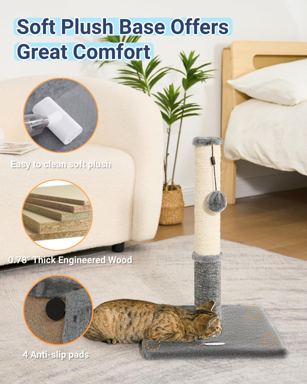 Sisal naturel pour griffage sain des griffes