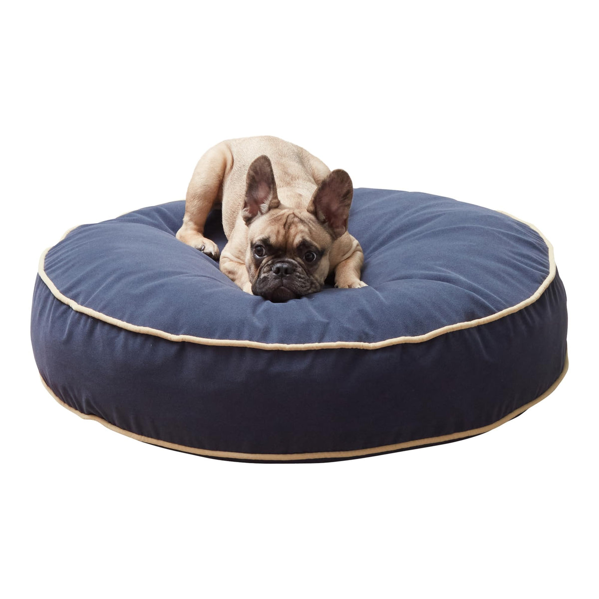 Happy Hounds Scout coussin rond reversible, confort enveloppant pour chien et repos optimal.