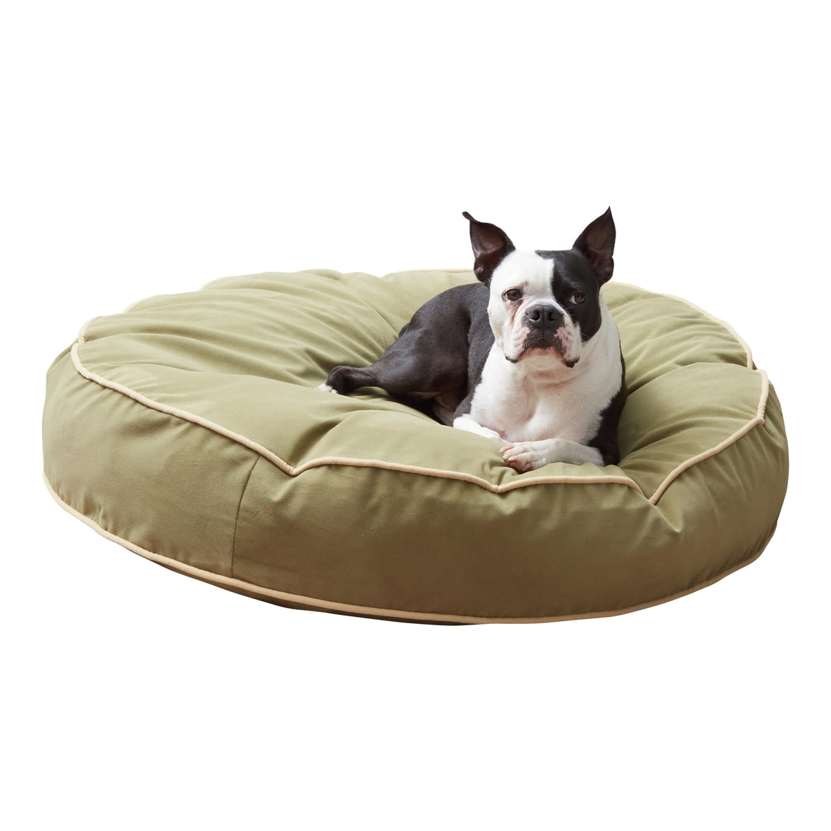 Couverture amovible du lit rond Happy Hounds Scout, nettoyage facile et durable.
