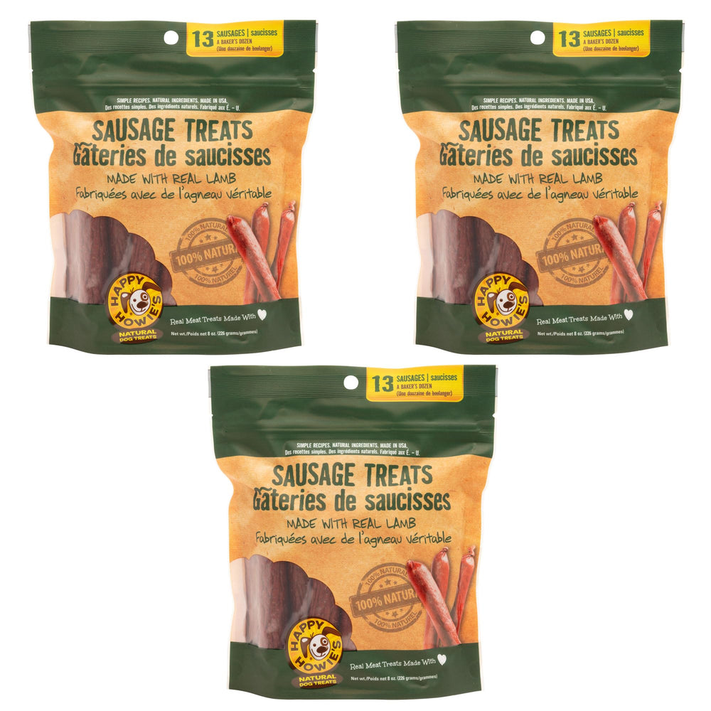 Happy Howie's saucisse d'agneau emballage pratique et sain pour chiens actifs