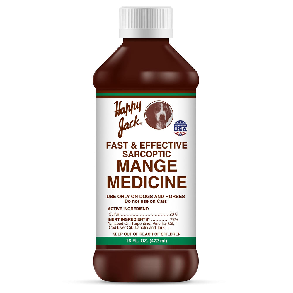 Happy Jack Mange: la bouteille prête pour traiter les démangeaisons chez chiens et chevaux.