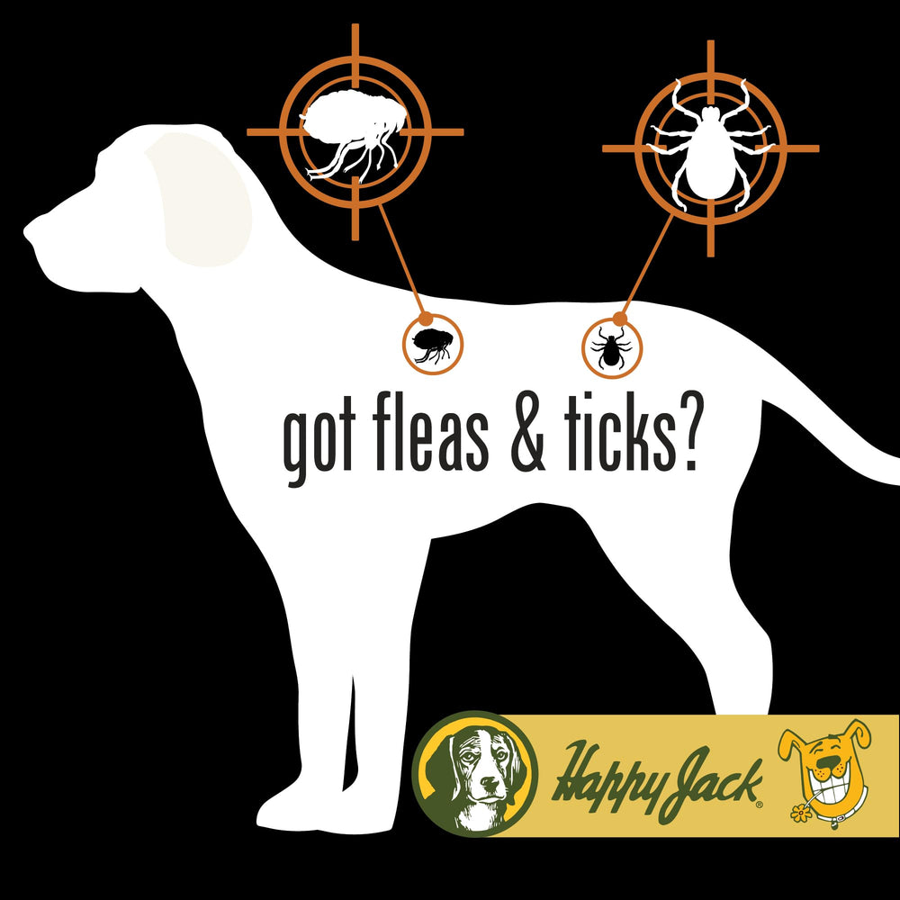 Happy Jack agit contre puces, tiques et poux sur chiens et chiots.