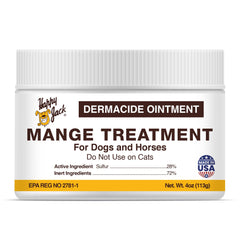 Pommade Happy Jack Dermacide en pot, texture apaisante pour irritations.