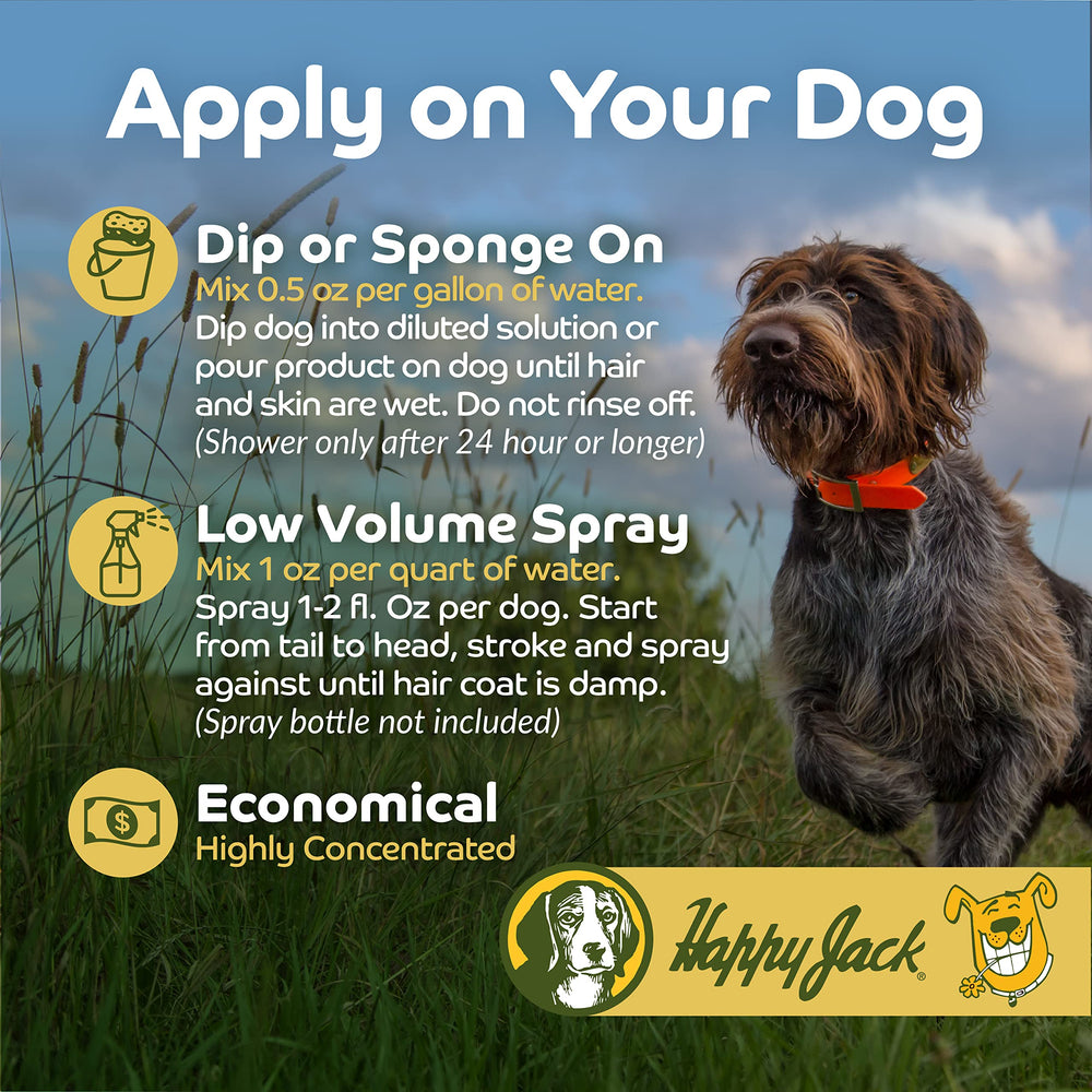 HAPPY JACK Kennel Dip, application éponge sur le pelage.