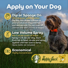 HAPPY JACK Kennel Dip, application éponge sur le pelage.