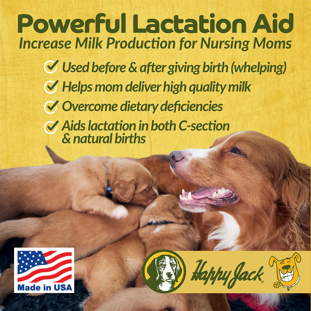 Usage de Milkade HAPPY JACK mélangé dans l'eau pour soutenir la lactation.