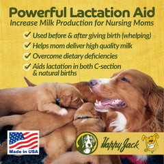 Usage de Milkade HAPPY JACK mélangé dans l'eau pour soutenir la lactation.