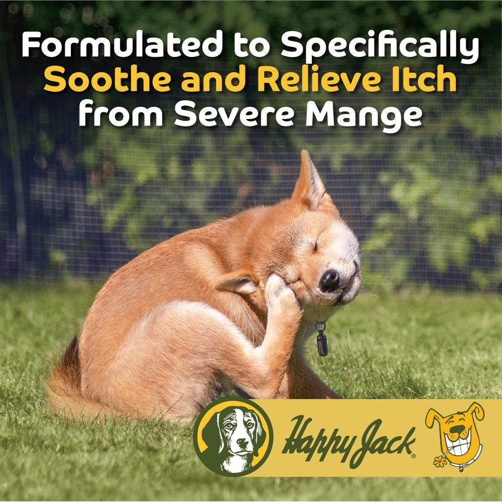 Happy Jack Sardex application ciblée sur zone cutanée irritée du chien.