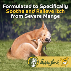 Happy Jack Sardex application ciblée sur zone cutanée irritée du chien.