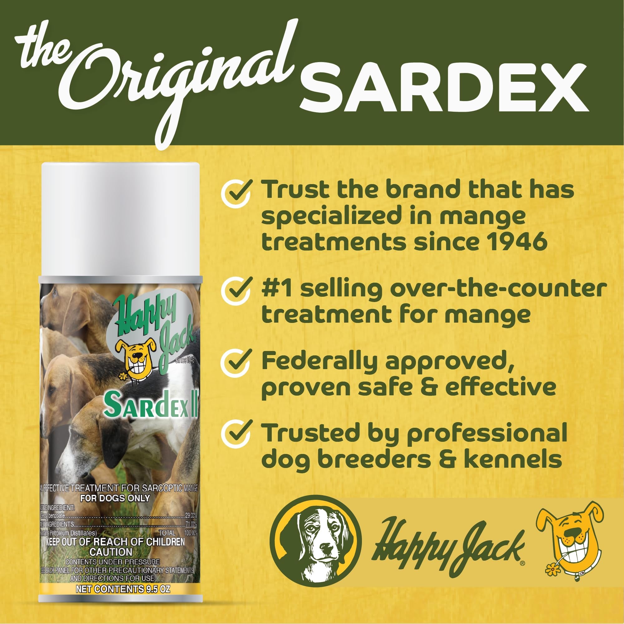 Happy Jack Sardex fabriqué aux États-Unis depuis 1946.