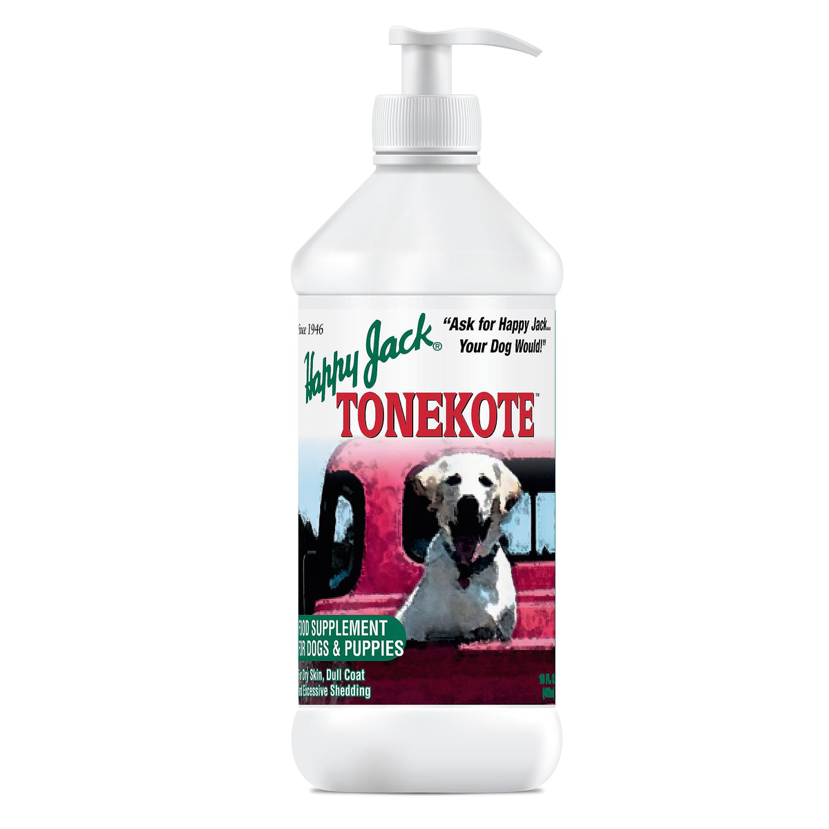 HAPPY JACK Tonekote : bouteille prête à verser pour nourrir la peau du chien