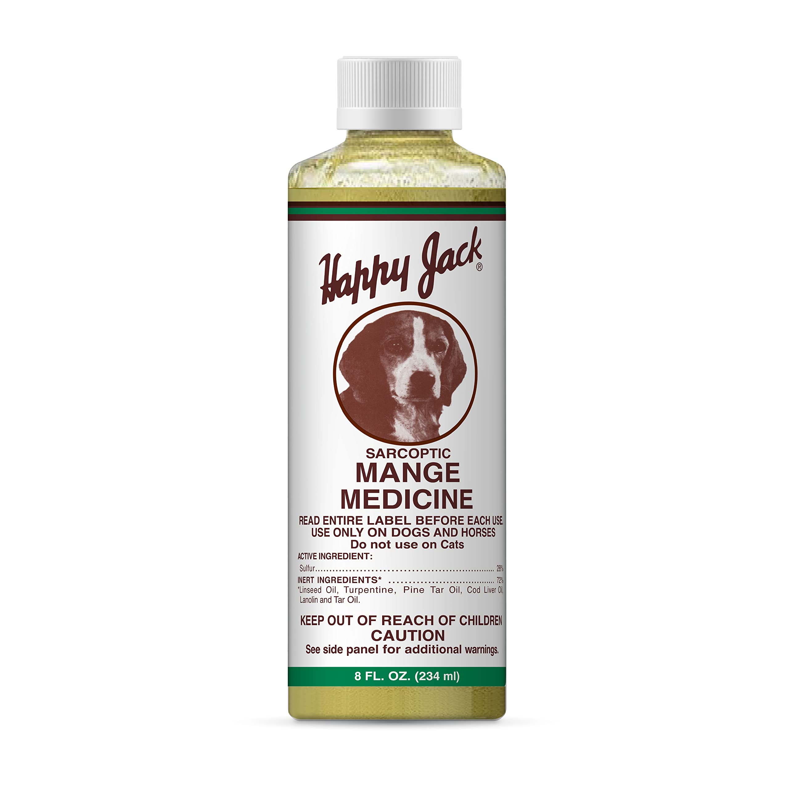HAPPY JACK: traitement gale pour chien en flacon 8oz, soulage démangeaisons.