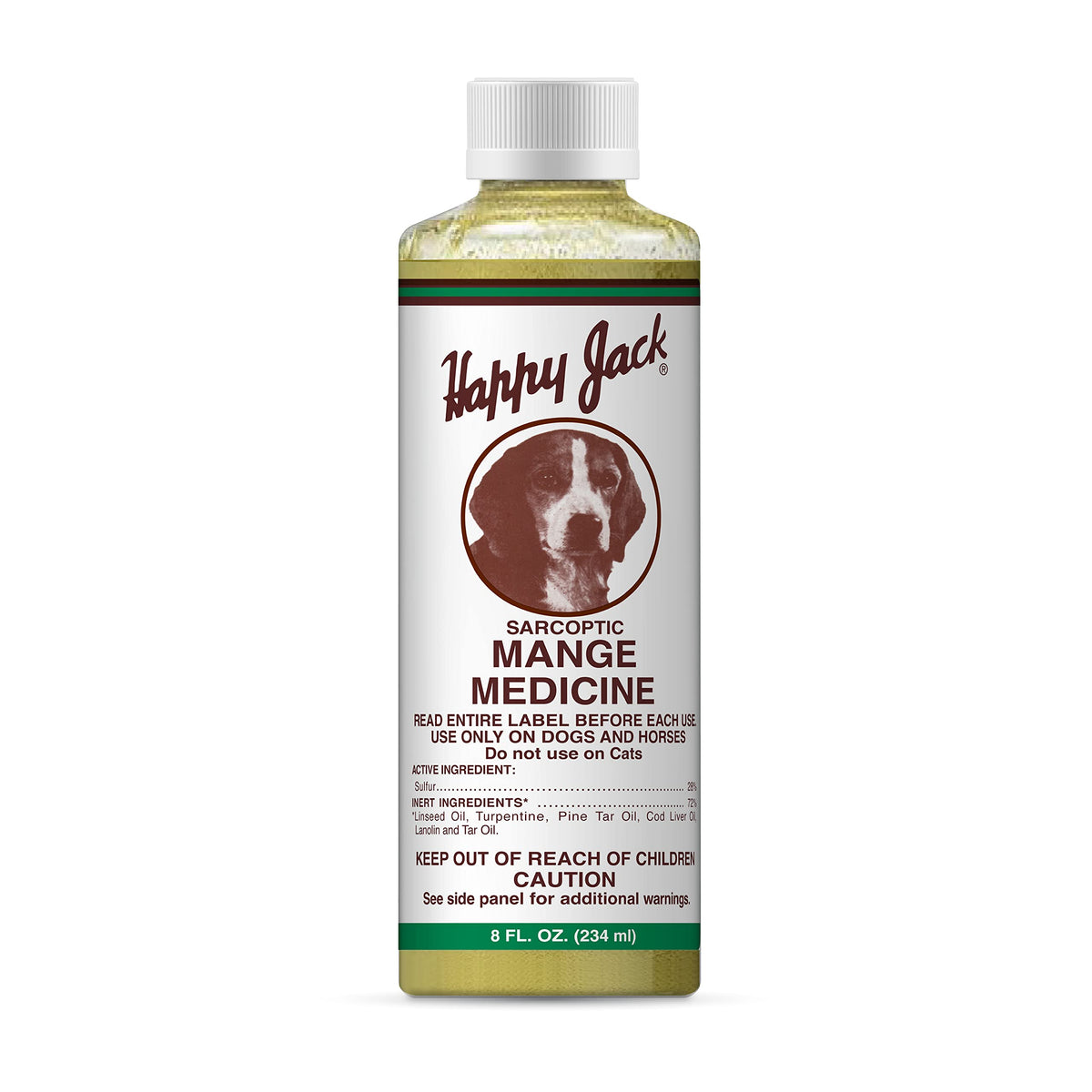 HAPPY JACK: traitement gale pour chien en flacon 8oz, soulage démangeaisons.