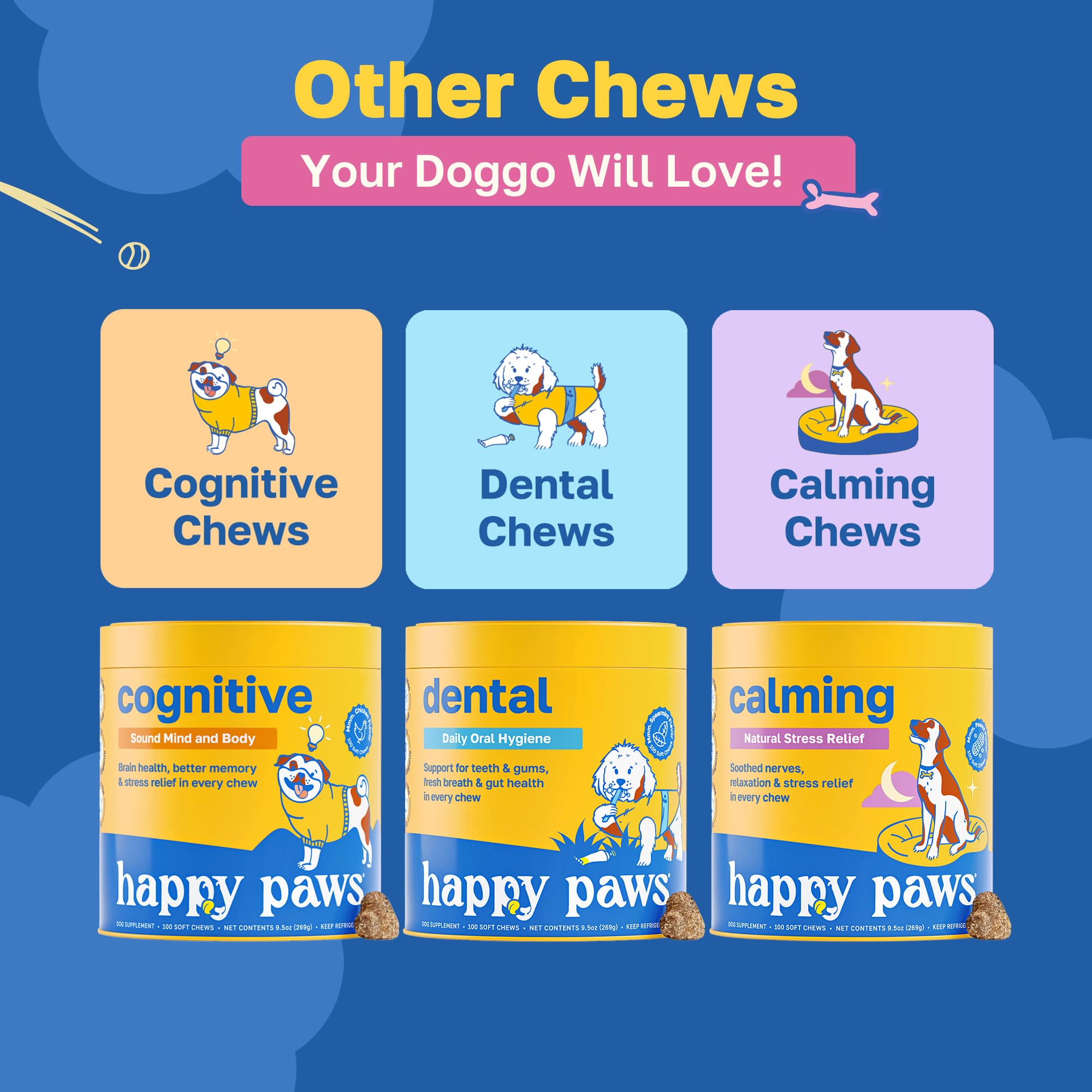Utilisation quotidienne facile de Happy Paws pour chiens