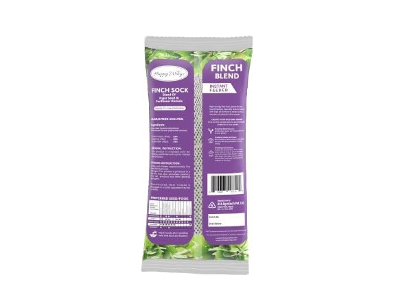 Happy Wings Finch Blend oiseaux picorants dans le jardin.