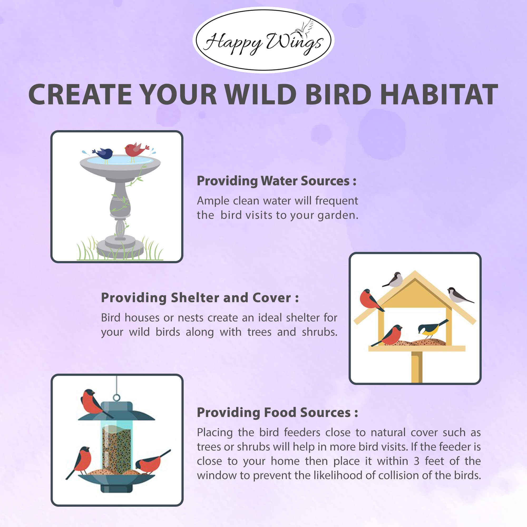 Happy Wings Finch Blend sans germe, choix simple et sûr.