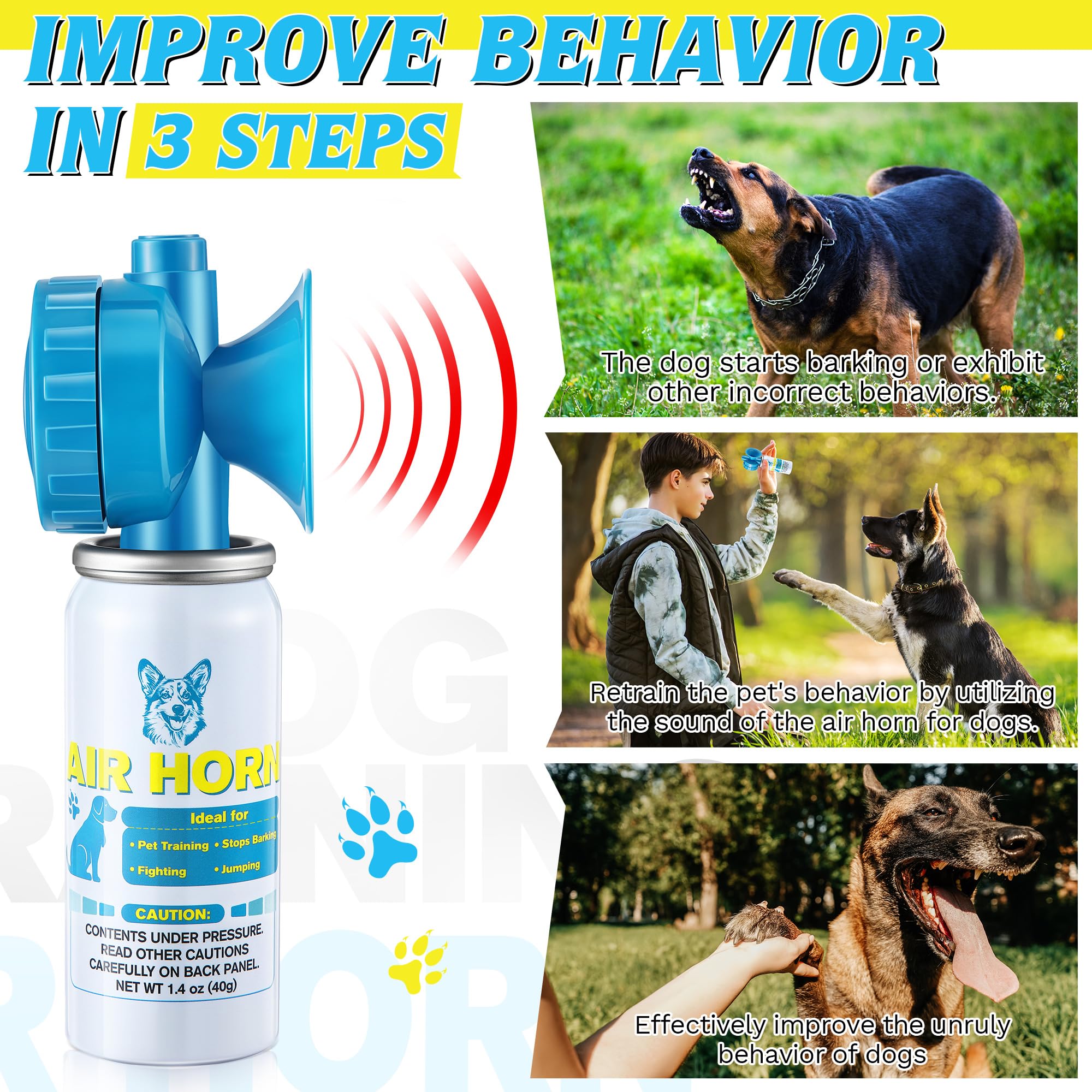 HappyAlley Sifflet d'air bleu formation-obedience pour dressage responsable.