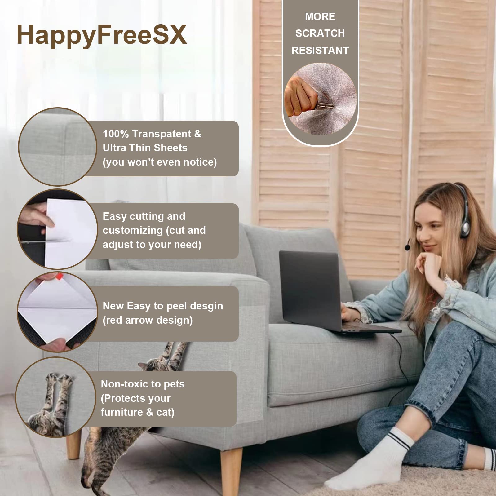 HappyFreeSX coupe facile pour personnaliser les zones à protéger.