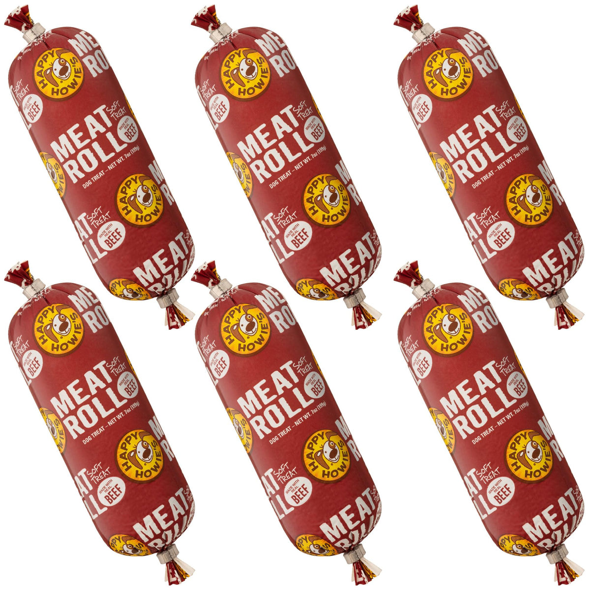 Happy Howie's rouleau de viande douce emballage, pratique pour achat rapide et stockage facile.