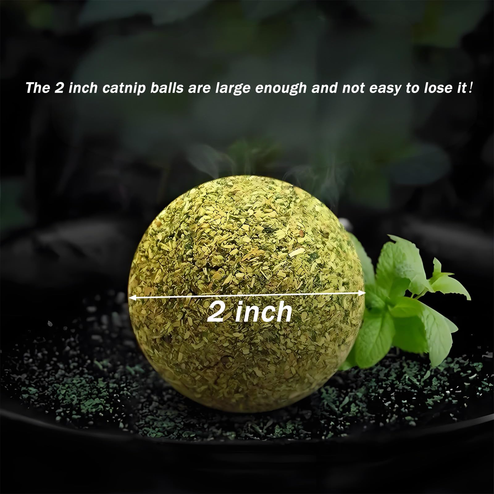 Happylain balle catnip interactive: jouet d’intérieur stimulant l’énergie du chat.