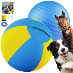 Happypaw ballon d'élevage pour chiens, jaune et bleu, visibilité renforcée pour le jeu