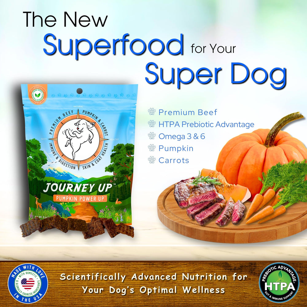HappyTails Journey Up boeuf potiron carottes, snack pratique pour l'entraînement