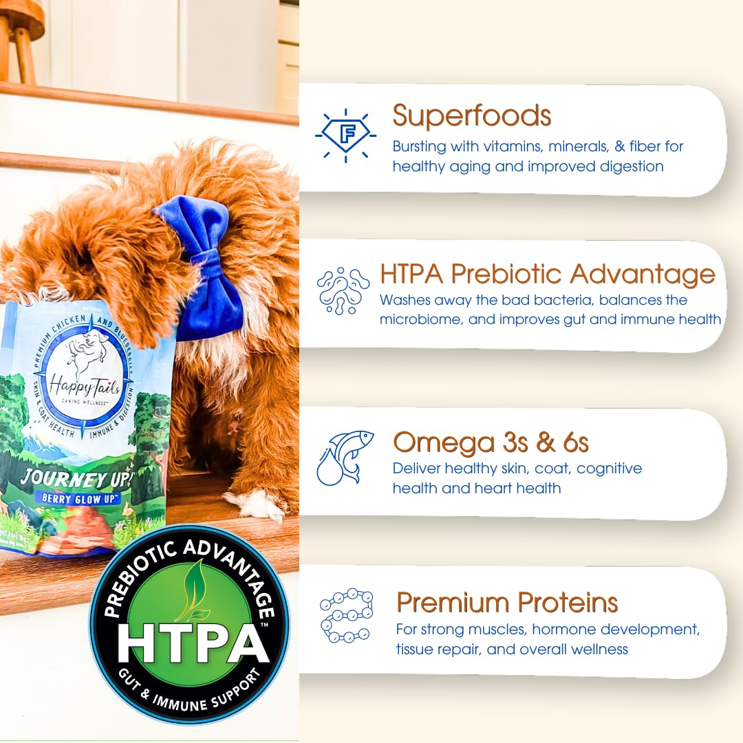 HappyTails Journey Up format 6 onces, goûter adapté à toutes tailles de chiens