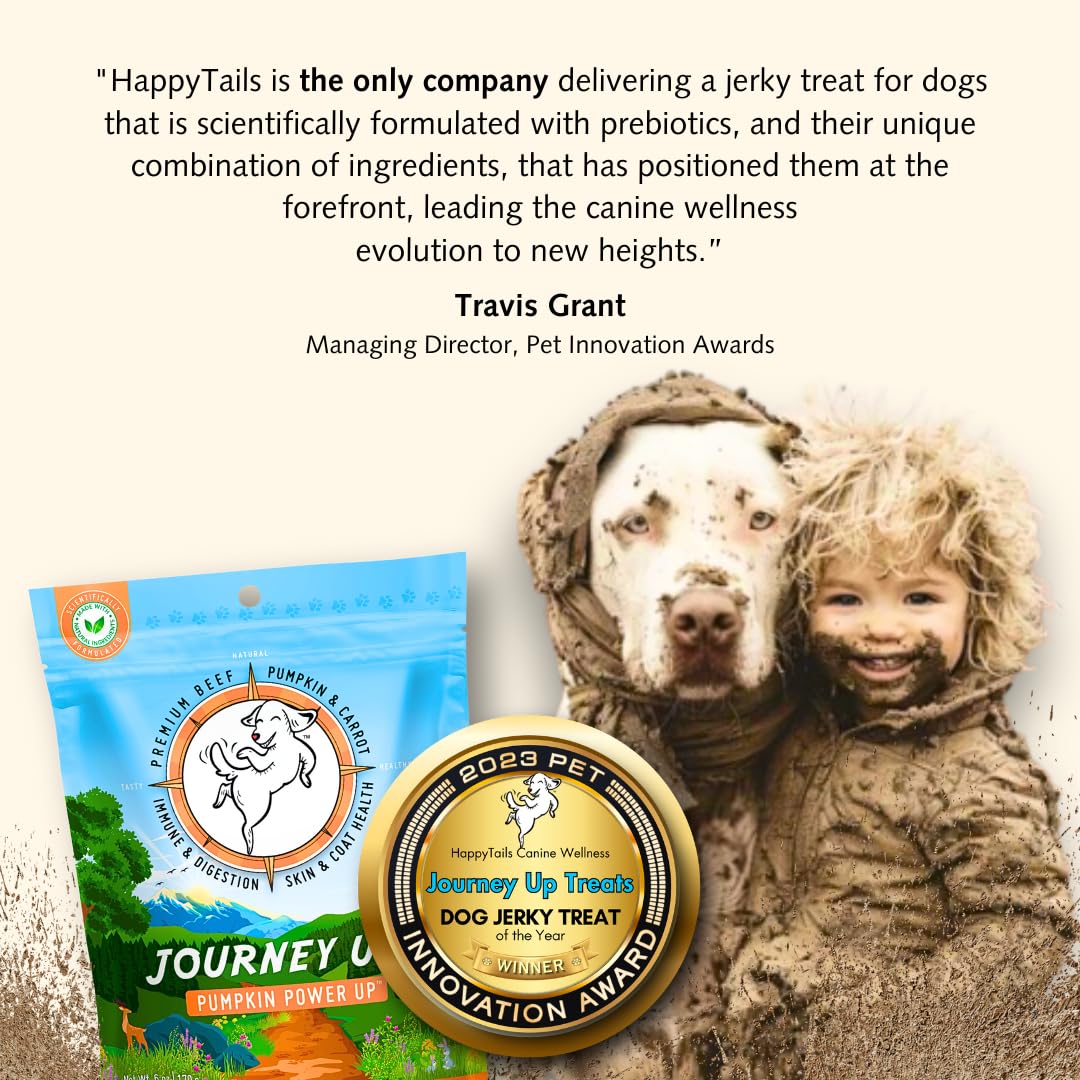 HappyTails Journey Up récompense saine pour chiens, goût apprécié
