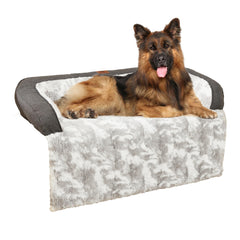 HapyClaw canapé-lit chien gris 45x37 offrant confort et soutien pour grands chiens